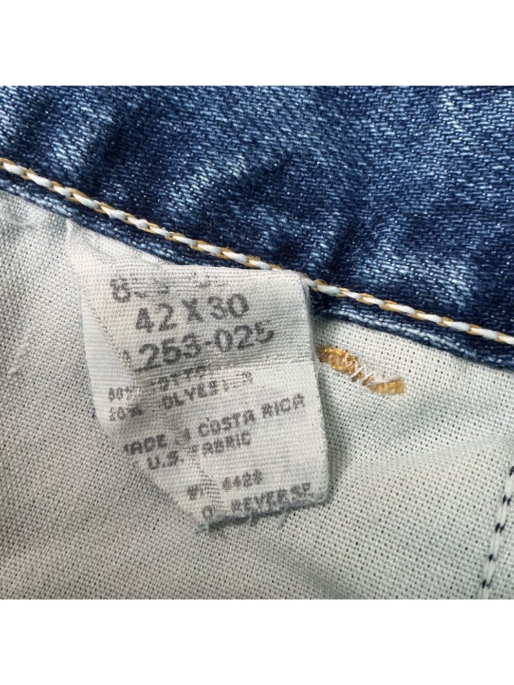 Wrangler Men's Classic Blue Denim Jeans 42x30 Relaxed Fit Premium Quality Style - Picture 4 of 9
